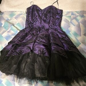 Masquerade Purple and Black Prom Dress